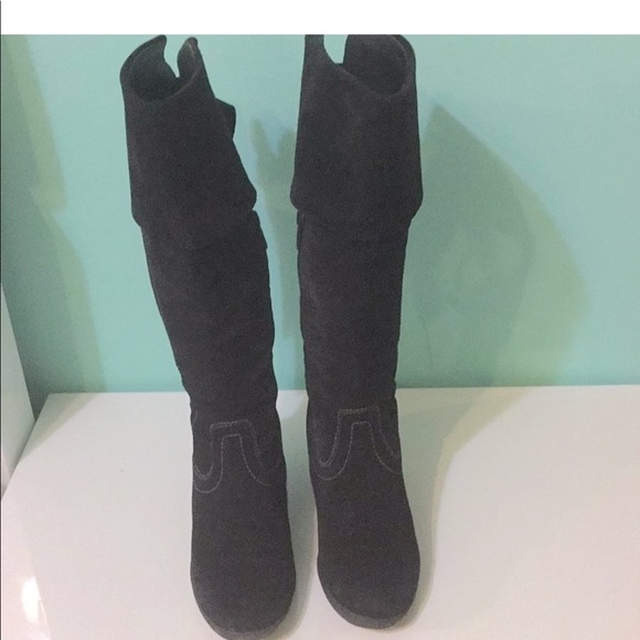 Geox suede black tall boots sz 36 - Picture 6 of 6
